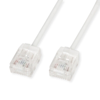 ROLINE UTP Data Center Patch Cord Cat.6A (Class EA), LSOH, Slim, Ultra Short Connector, white, 1 m