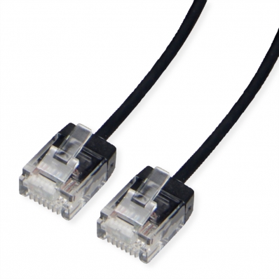 ROLINE UTP Data Center Patch Cord Cat.6A (Class EA), LSOH, Slim, Ultra Short Connector, black, 5 m