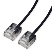 ROLINE UTP Data Center Patch Cord Cat.6A (Class EA), LSOH, Slim, Ultra Short Connector, black, 1.5 m