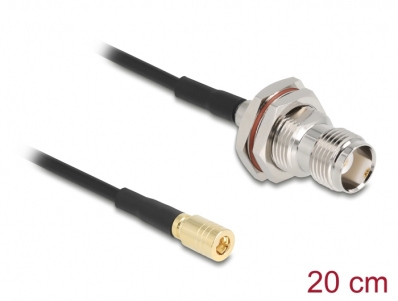 Delock Antenna Cable TNC jack to SMB plug RG-174 20 cm