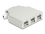 Delock Fiber Optic Patch Panel 6 port for SC Duplex and LC Quad with alternative panel for 8 x SC Simplex or LC Duplex grey for 