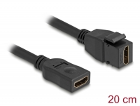 Delock Keystone Module Cable HDMI female to female 8K 60 Hz 20 cm black