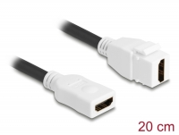 Delock Keystone Module Cable HDMI female to female 8K 60 Hz 20 cm white