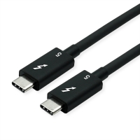 ROLINE Thunderbolt™ 5 Cable, 80Gbit/s, 240W, C-C, M/M, passive, black, 0.8 m