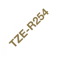 Schriftbandkassette Brother 24mmx4m weiß/gold Textilband