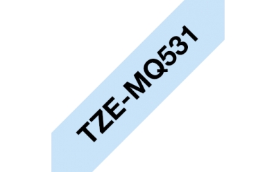 Schriftbandkassette Brother 12mmx4m pastell blau/schwarz