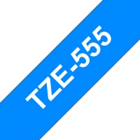 Schriftbandkassette Brother 24mm blau/weiß TZE555