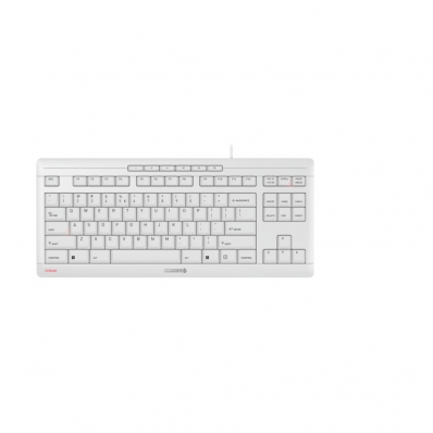 CHERRY TAS STREAM KEYBOARD TKL Corded EU-Layout grau