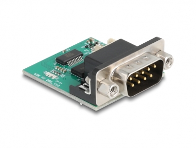 Delock USB to RS-232 Converter FTDI FT231XS USB 2.0 pin header male to D-Sub 9 male cable 30 cm