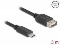 Delock USB 2.0 Cable USB Type-C™ male to EASY USB Type-A female 3 m