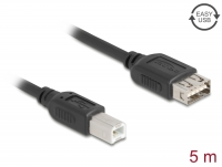 Delock USB 2.0 Cable USB Type-B male to EASY USB Type-A female 5 m