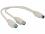 Delock Cable PS2 Splitter 1 x male 2 x female 20 cm