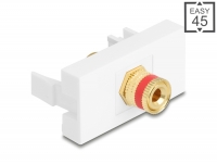 Delock Easy 45 Module binding post to thread nut red / white