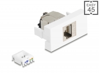 Delock Easy 45 Module RJ45 jack to LSA Cat.6A STP with locking clip and cable tie-free