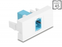 Delock Easy 45 Module SC Simplex female to SC Simplex female aqua / white