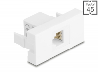 Delock Easy 45 Module RJ12 jack to RJ12 jack UTP white