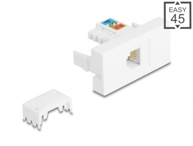 Delock Easy 45 Module RJ12 jack to LSA UTP white