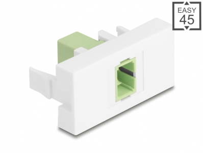 Delock Easy 45 Module SC Simplex female to SC Simplex female limegreen / white