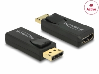 Delock Adapter DisplayPort 1.2 male > HDMI female 4K Active black