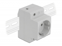 Delock Power Socket with a Side Grounding Contact for DIN Rail