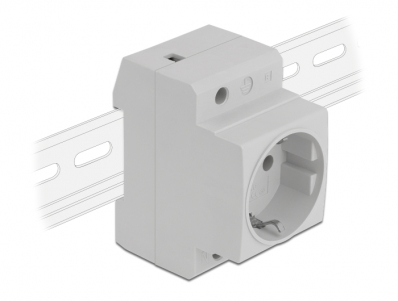 Delock Power Socket with a Side Grounding Contact for DIN Rail