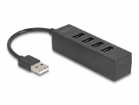 Delock USB Hub 4 port USB 2.0 with 4 x USB Type-A female black