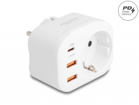 Delock Power Socket with childproof lock and USB PD charger 20 W