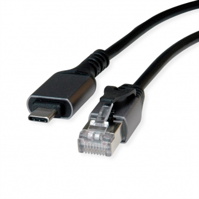 VALUE USB 3.2 Gen 2 to Gigabit Ethernet Cable Converter, black, 3 m