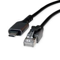 VALUE USB 3.2 Gen 2 to Gigabit Ethernet Cable Converter, black, 1 m