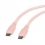 ROLINE USB 2.0 Cable, C–C, M/M, 60W, silicone, pink, 1 m