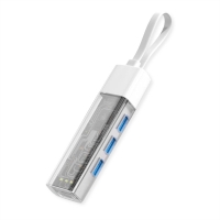 ROLINE USB 3.2 Gen 1 Hub, 4 Ports, Type A+C host connection cable