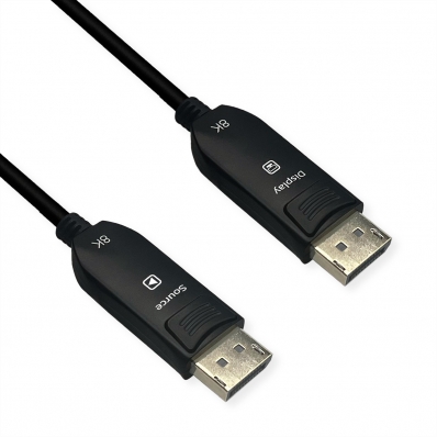 ROLINE DisplayPort Cable (AOC), v2.1, 10K@60Hz, 54Gbit/s, UHBR13.5, DP-DP, M/M, 50 m