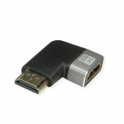 ROLINE 8K HDMI Adapter, M/F, 90° angled