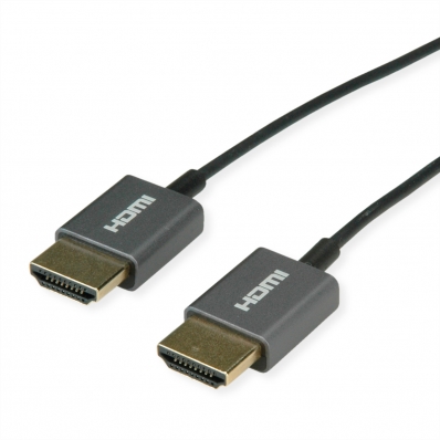 ROLINE HDMI 4K (3840 x 2160) Ultra HD Cable + Ethernet, M/M, Coaxial, Ultra-Slim, black, 2 m
