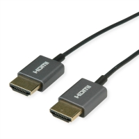 ROLINE HDMI 8K (7680 x 4320) Ultra HD Cable + Ethernet, M/M, Coaxial, Ultra-Slim, black, 1.5 m