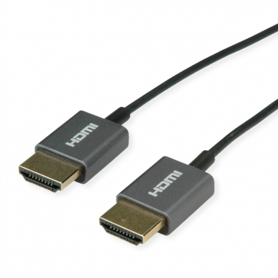 ROLINE HDMI 8K (7680 x 4320) Ultra HD Cable + Ethernet, M/M, Coaxial, Ultra-Slim, black, 1.5 m