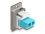 Delock Panel Mount LC Duplex female to LC Duplex female silver / white / aqua