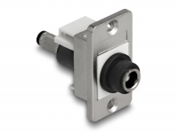 Delock Keystone Module DC 5.5 x 2.5 mm female to DC 5.5 x 2.1 mm male silver / white / black