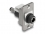 Delock Panel Mount DC 5.5 x 2.1 mm female to DC 5.5 x 2.5 mm male silver / white / black