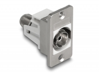 Delock Panel Mount IEC female to F female silver / white