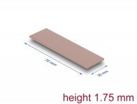 Delock Thermal Conductive Pad 70 x 20 x 1.75 mm for M.2 modules 3.0 W/mK - non-silicone