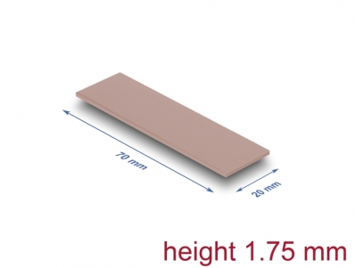 Delock Thermal Conductive Pad 70 x 20 x 1.75 mm for M.2 modules 3.0 W/mK - non-silicone
