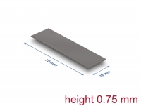 Delock Thermal Conductive Pad 70 x 20 x 0.75 mm for M.2 modules 3.0 W/mK