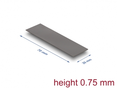 Delock Thermal Conductive Pad 70 x 20 x 0.75 mm for M.2 modules 3.0 W/mK