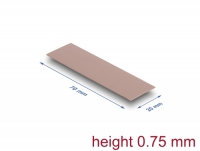 Delock Thermal Conductive Pad 70 x 20 x 0.75 mm for M.2 modules 3.0 W/mK - non-silicone
