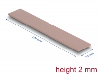 Delock Thermal Conductive Pad 120 x 20 x 2 mm for M.2 modules 3.0 W/mK - non-silicone