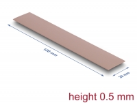 Delock Thermal Conductive Pad 120 x 20 x 0.5 mm for M.2 modules 3.0 W/mK - non-silicone