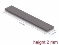 Delock Thermal Conductive Pad 120 x 20 x 2 mm for M.2 modules 3.2 W/mK - Low Oil Bleeding