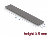 Delock Thermal Conductive Pad 120 x 20 x 0.5 mm for M.2 modules 3.2 W/mK - Low Oil Bleeding