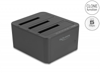Delock USB Docking Station for 3 x SATA HDD / SSD with 1:2 Clone Function